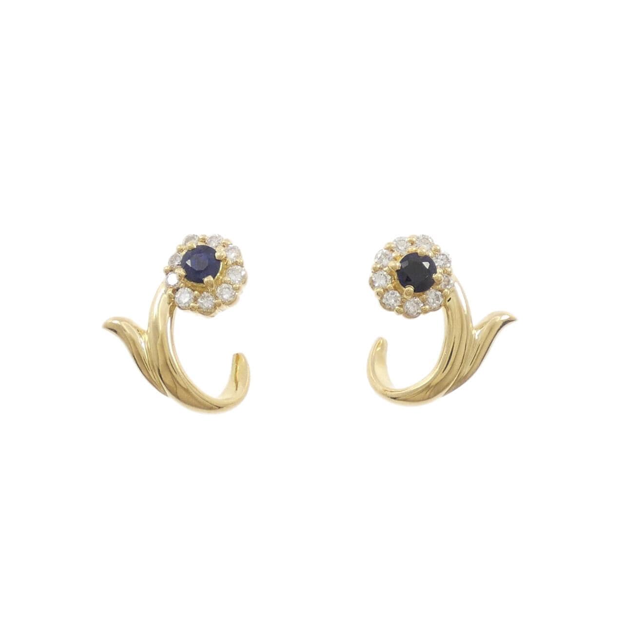 K18YG サファイヤ ピアス 0.30CT