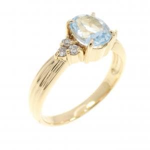K18YG アクアマリン リング 0.81CT