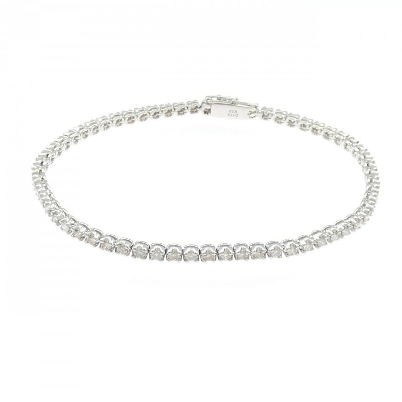 K18WG ダイヤモンド ブレスレット 1.70CT