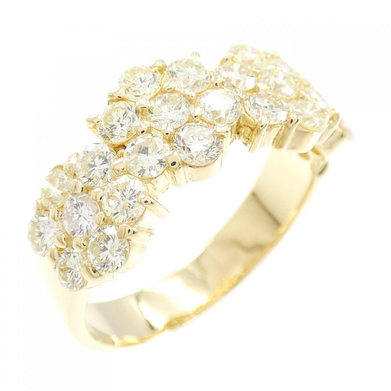 コメ兵｜K18YG フラワー ダイヤモンド リング 1.50CT｜ジュエリー