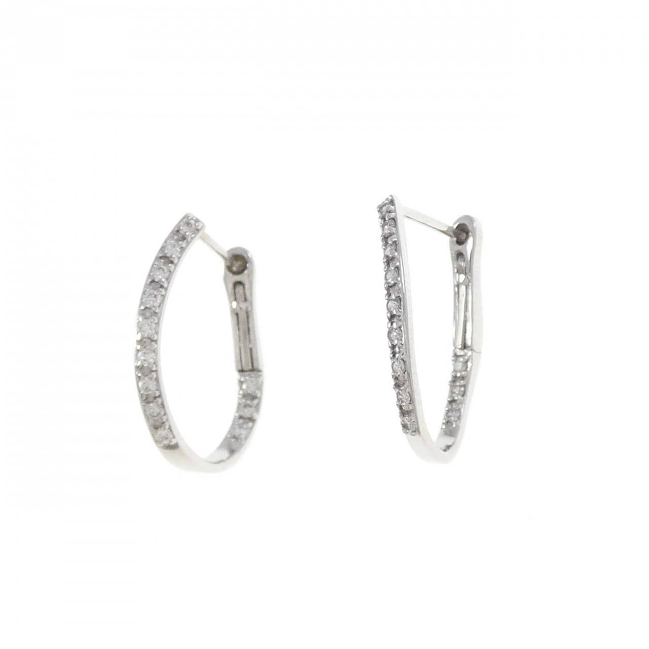 K18WG ダイヤモンド ピアス 0.20CT