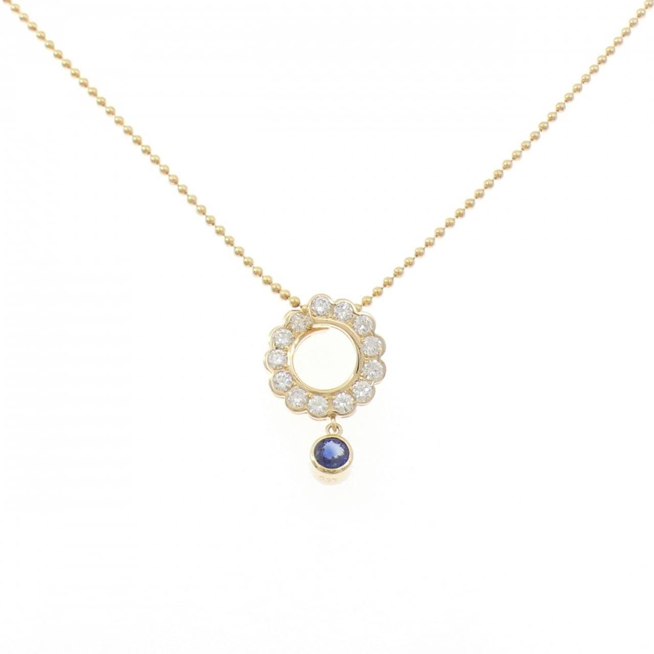 K18YG蓝宝石项链0.33CT