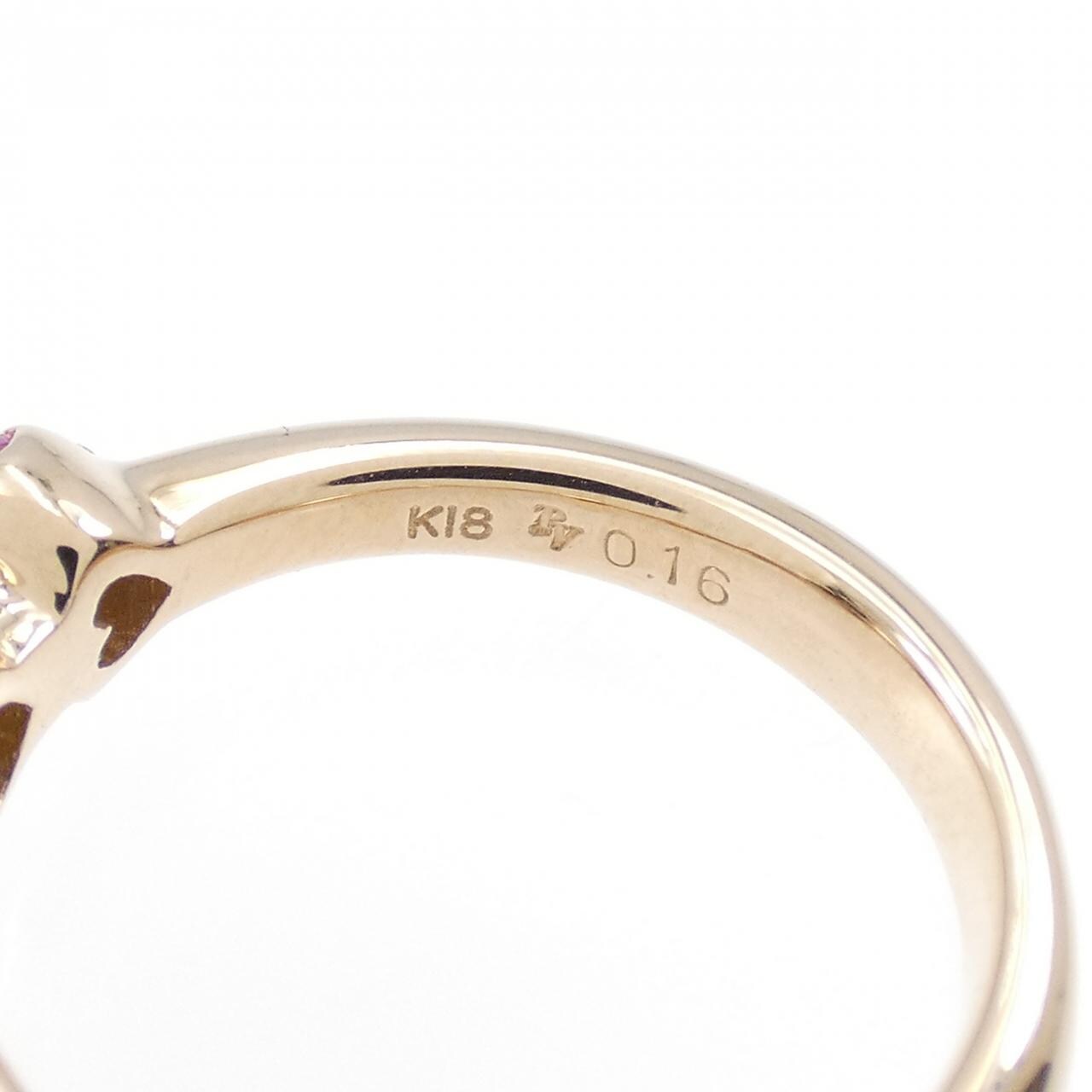 ポンテヴェキオ ハート サファイヤ リング 0.26CT