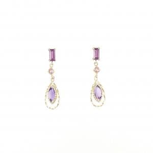 【新品】K10YG カラーストーン ピアス