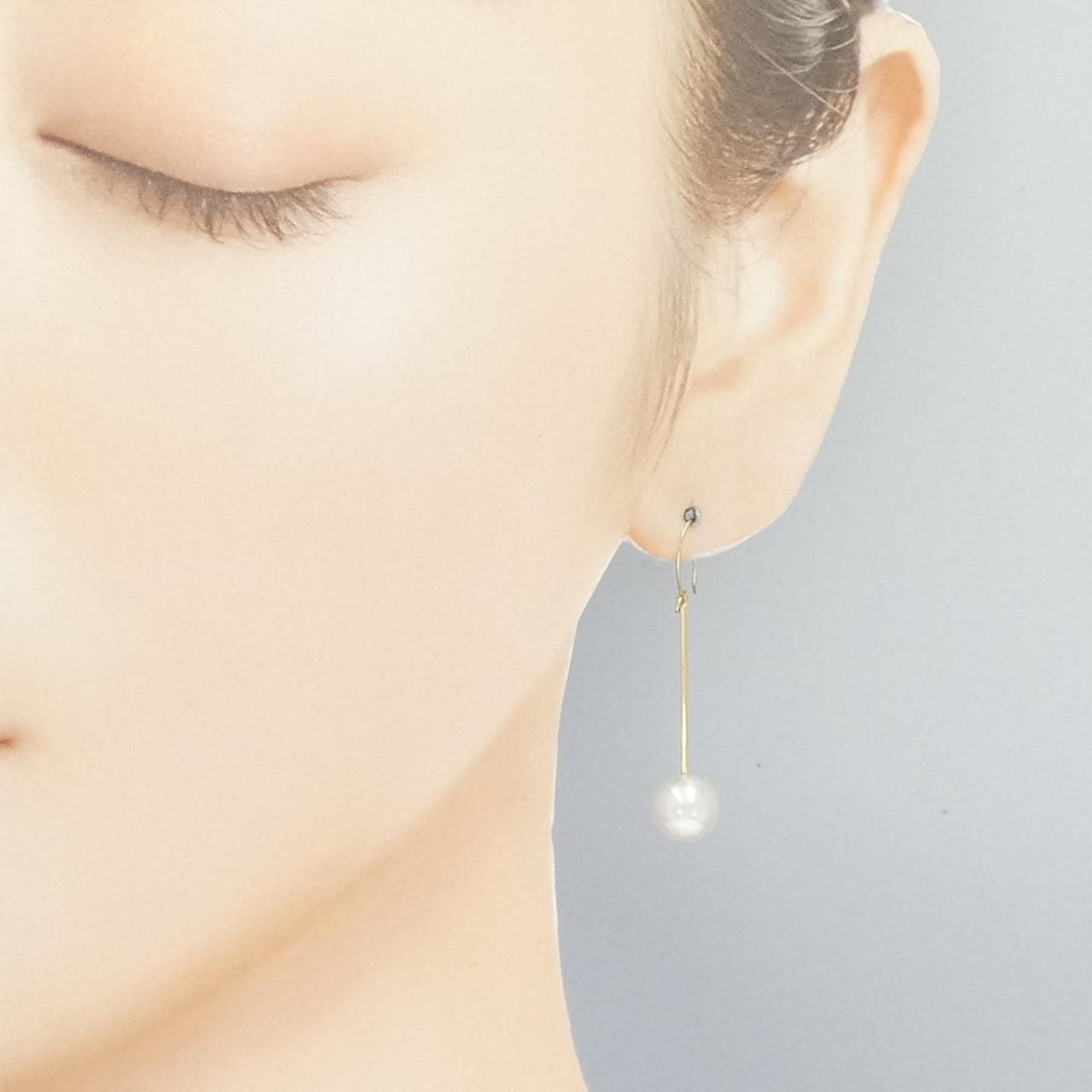 K18YG アコヤパール ピアス 8.0mm