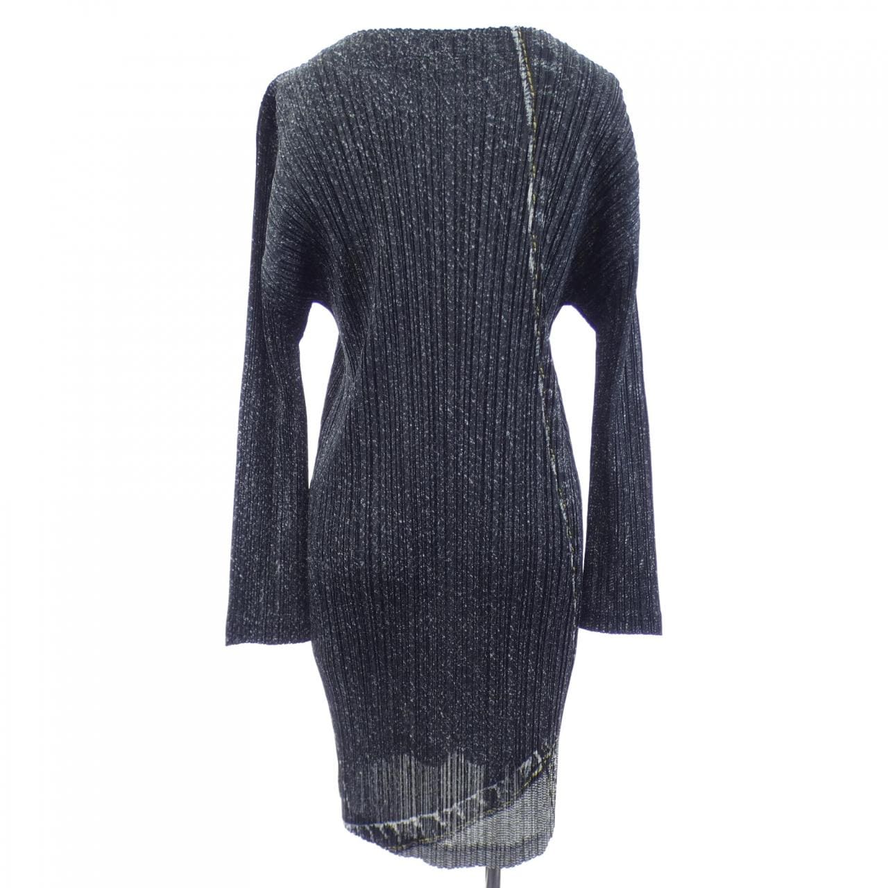 プリーツプリーズ PLEATS PLEASE 2014 デニム転写プリント PP43-JT754 7569092 ワンピース