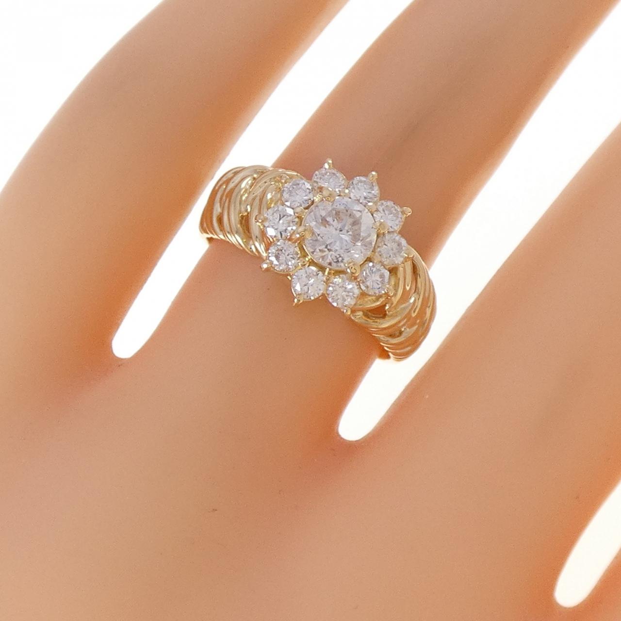 K18YG ダイヤモンド リング 1.06CT