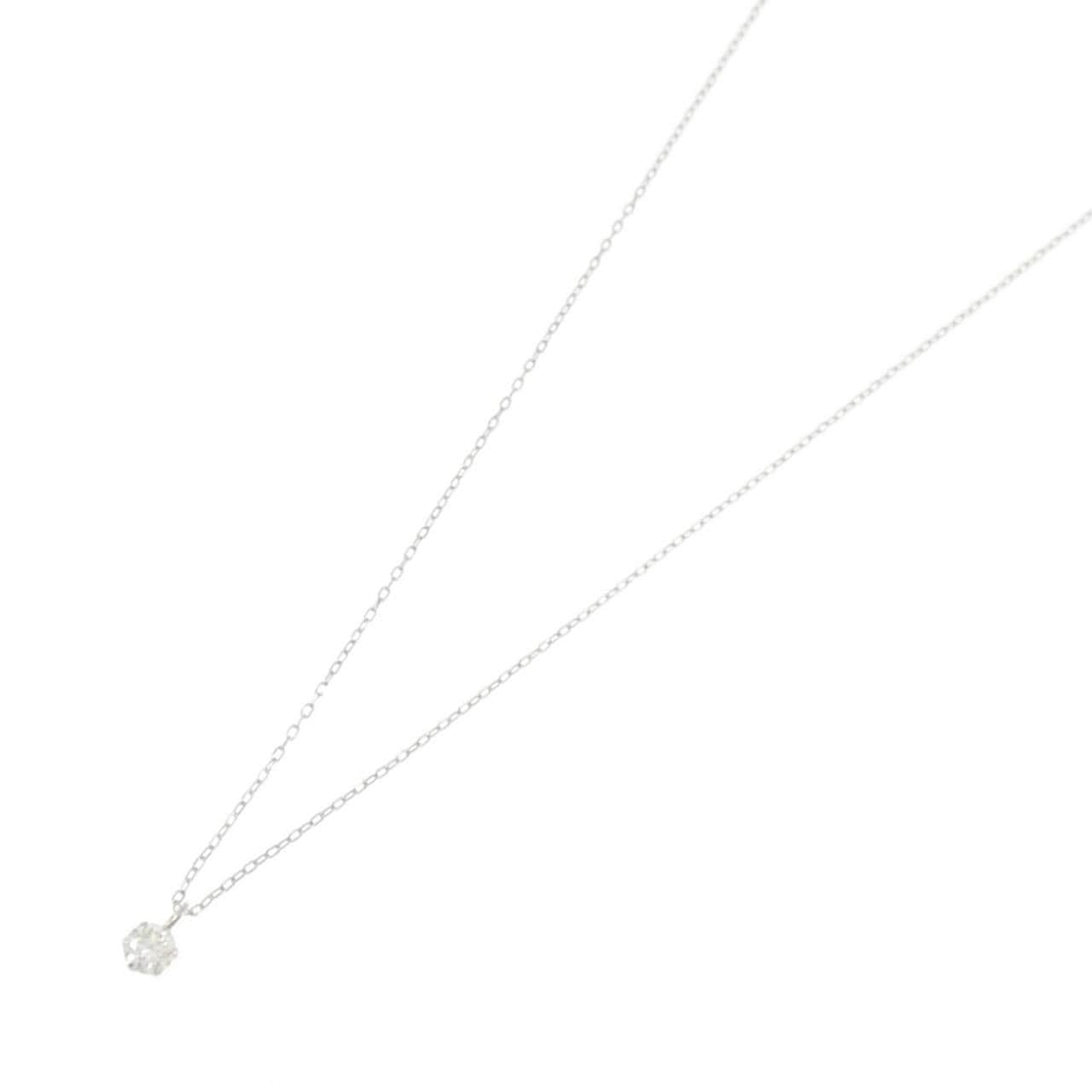 PT900/PT850 ソリティア ダイヤモンド ネックレス 0.20CT