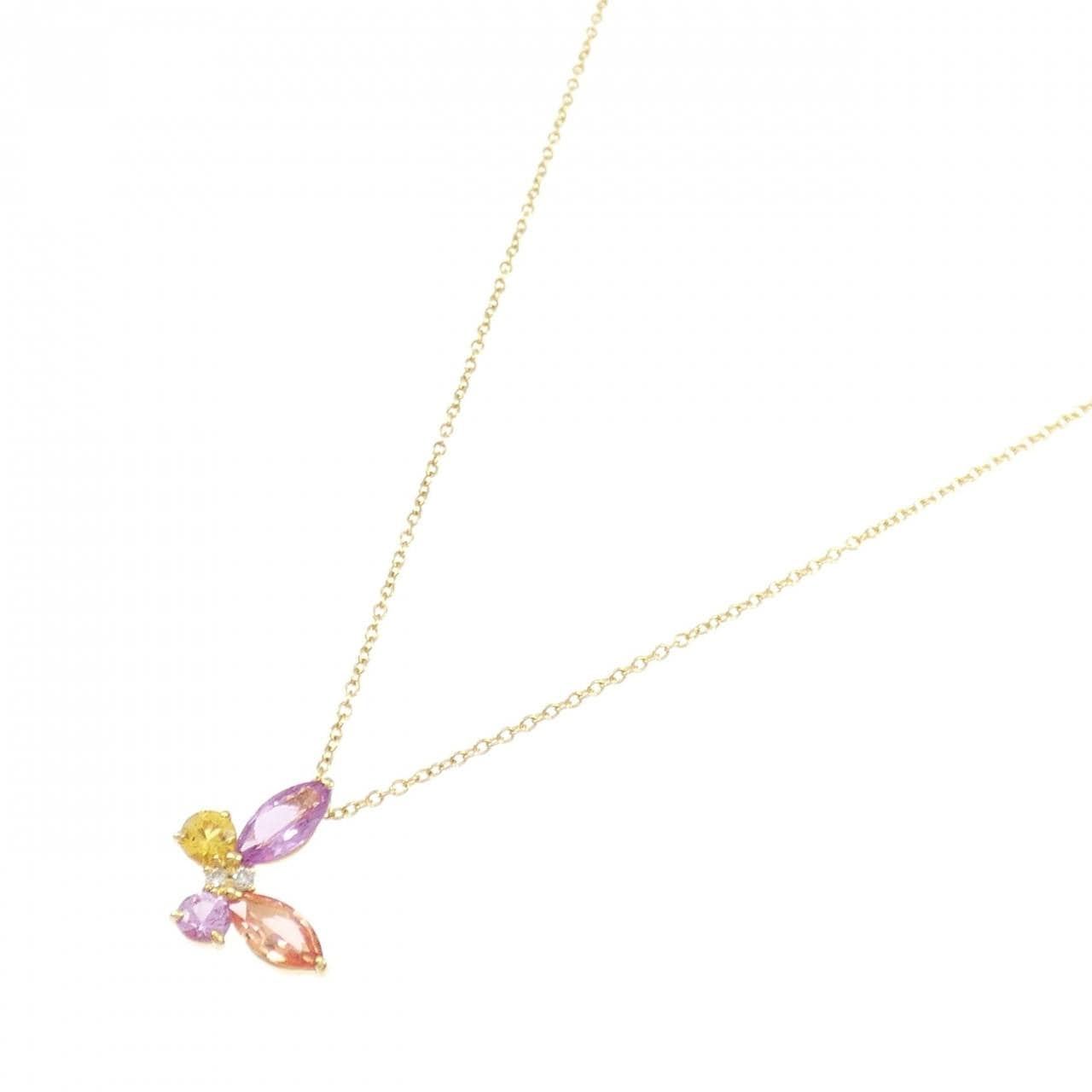 ポンテヴェキオ バタフライ カラーストーン ネックレス 1.46CT