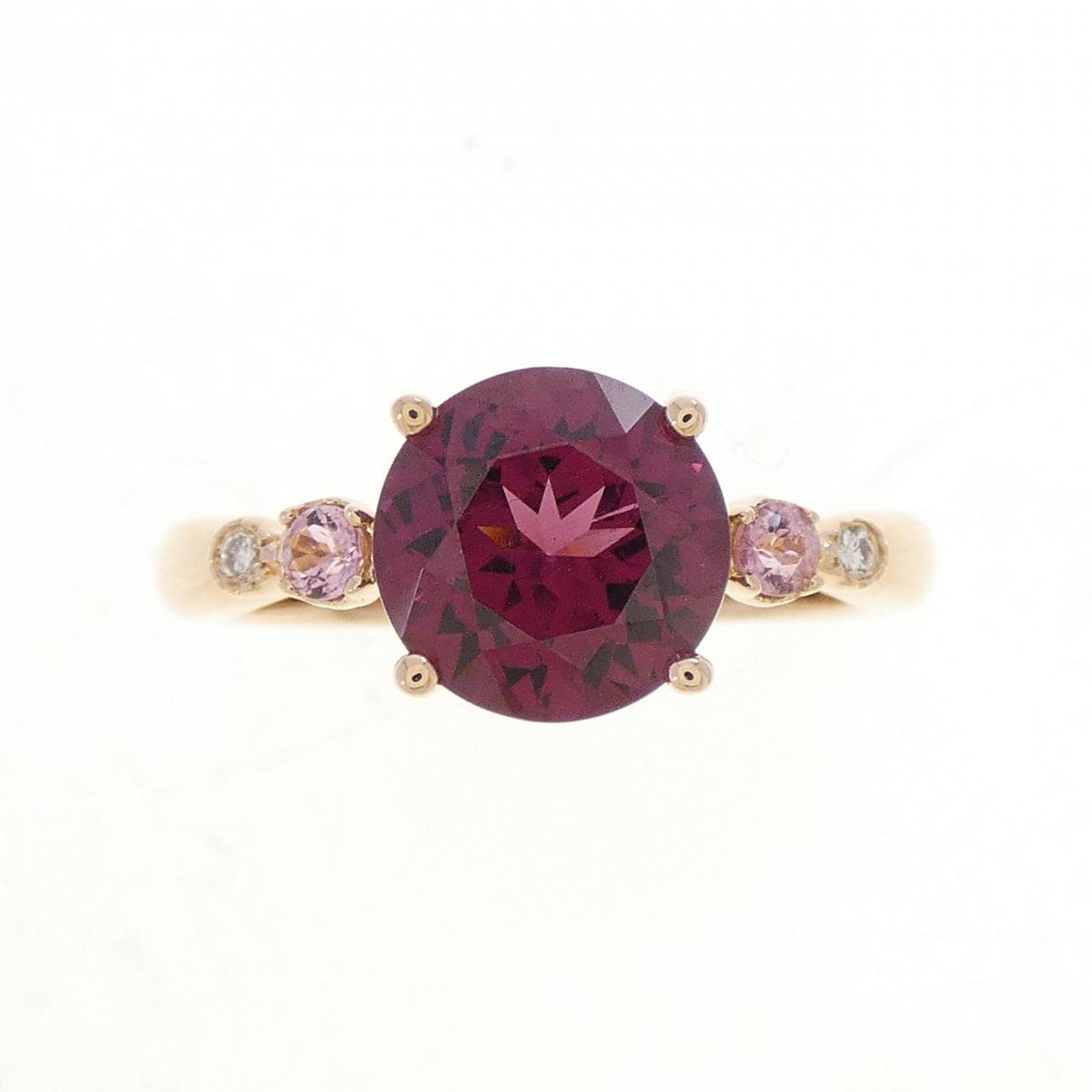 K18PG ガーネット リング 1.70CT
