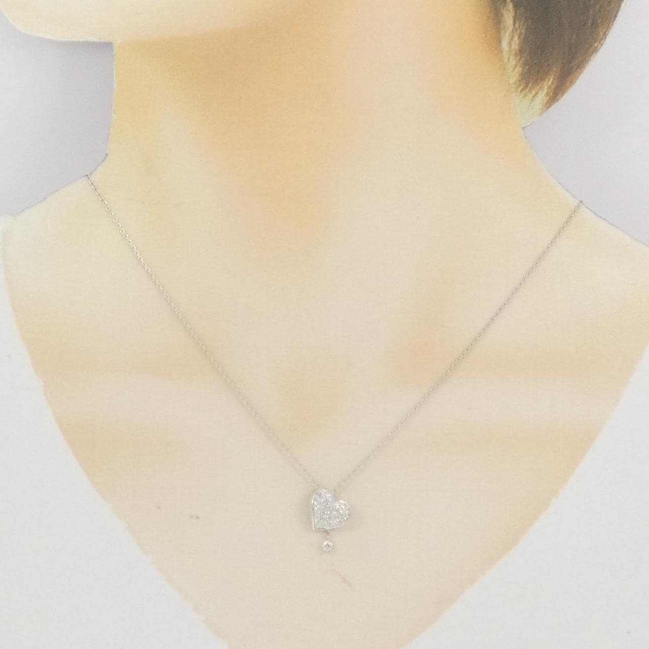 ヴァンドーム ハート ダイヤモンド ネックレス 0.30CT