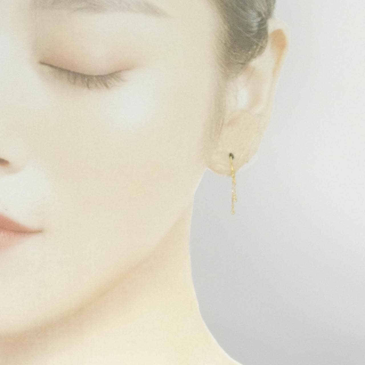 K18YG ダイヤモンド ピアス 0.06CT
