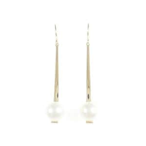K10YG 淡水パール ピアス 7.7mm