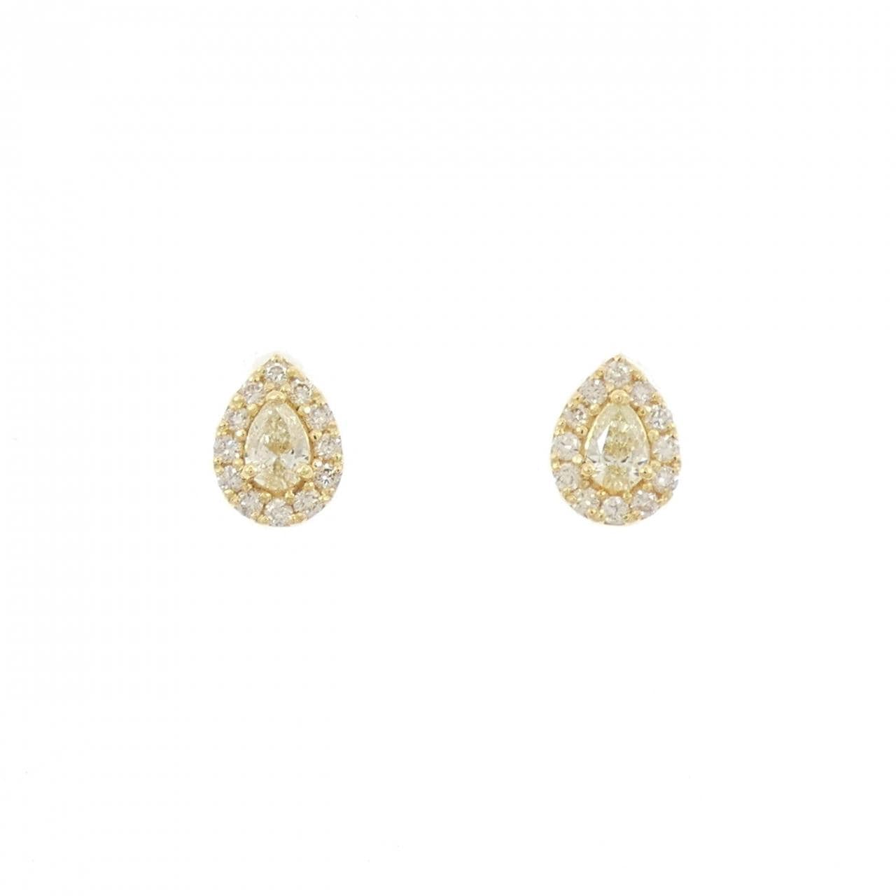 【新品】K18YG ダイヤモンド ピアス 0.36CT