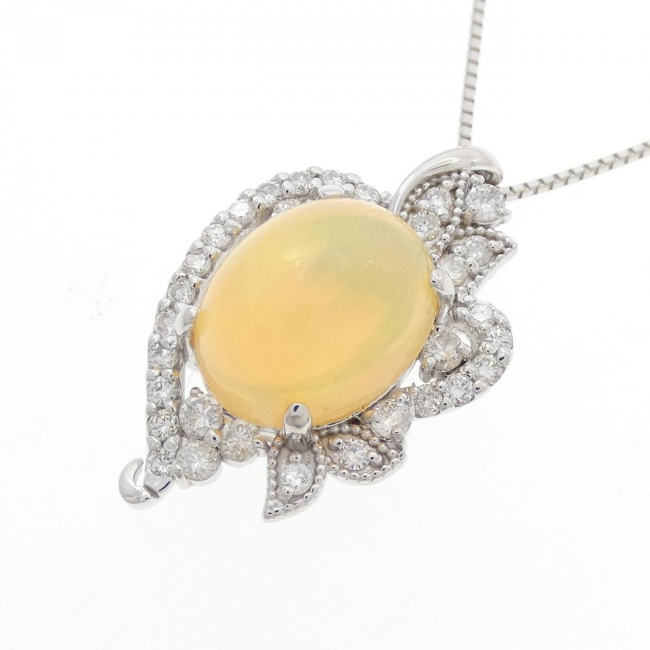 K18WG OPAL Necklace 2.74CT
