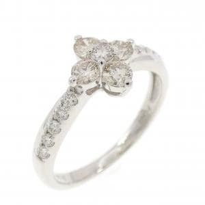 PT900 フラワー ダイヤモンド リング 0.50CT