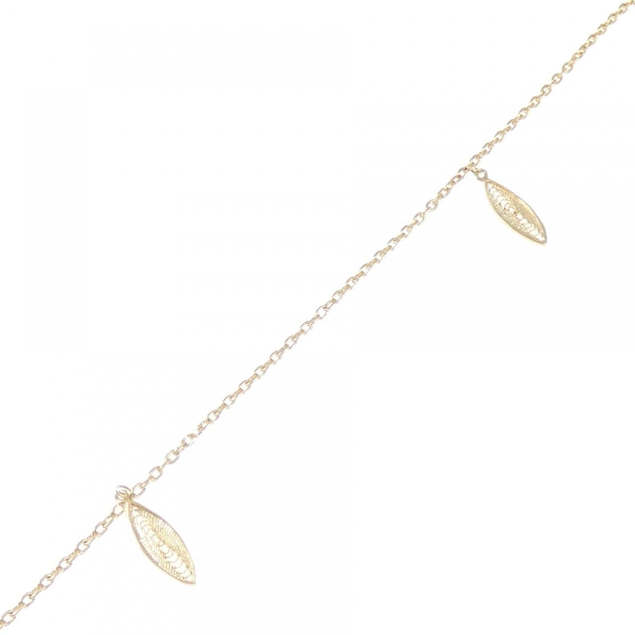 K18YG リーフ ブレスレット