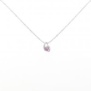 K18WG サファイヤ ネックレス 0.16CT