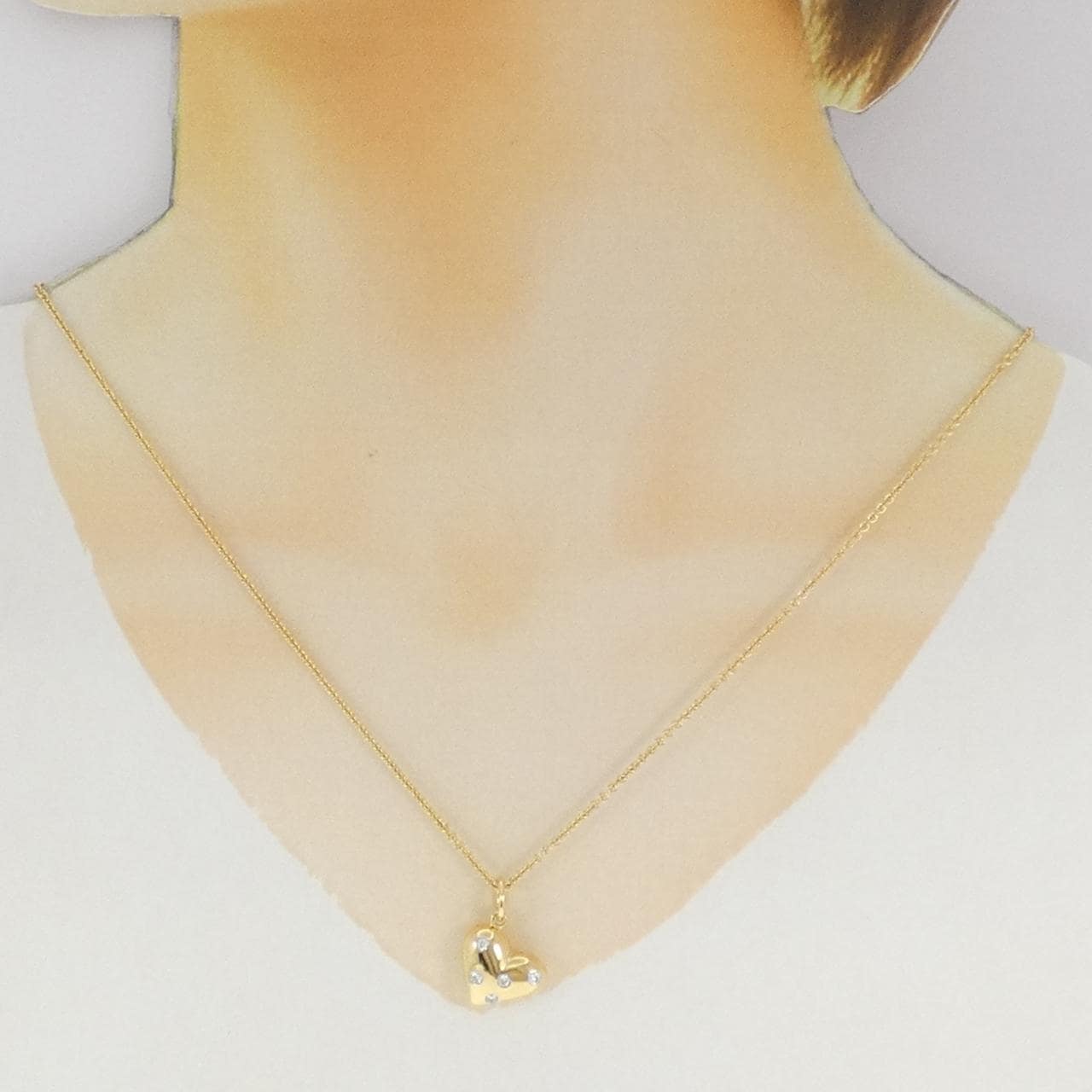 ティファニー ドッツ ピンチドハート ネックレス