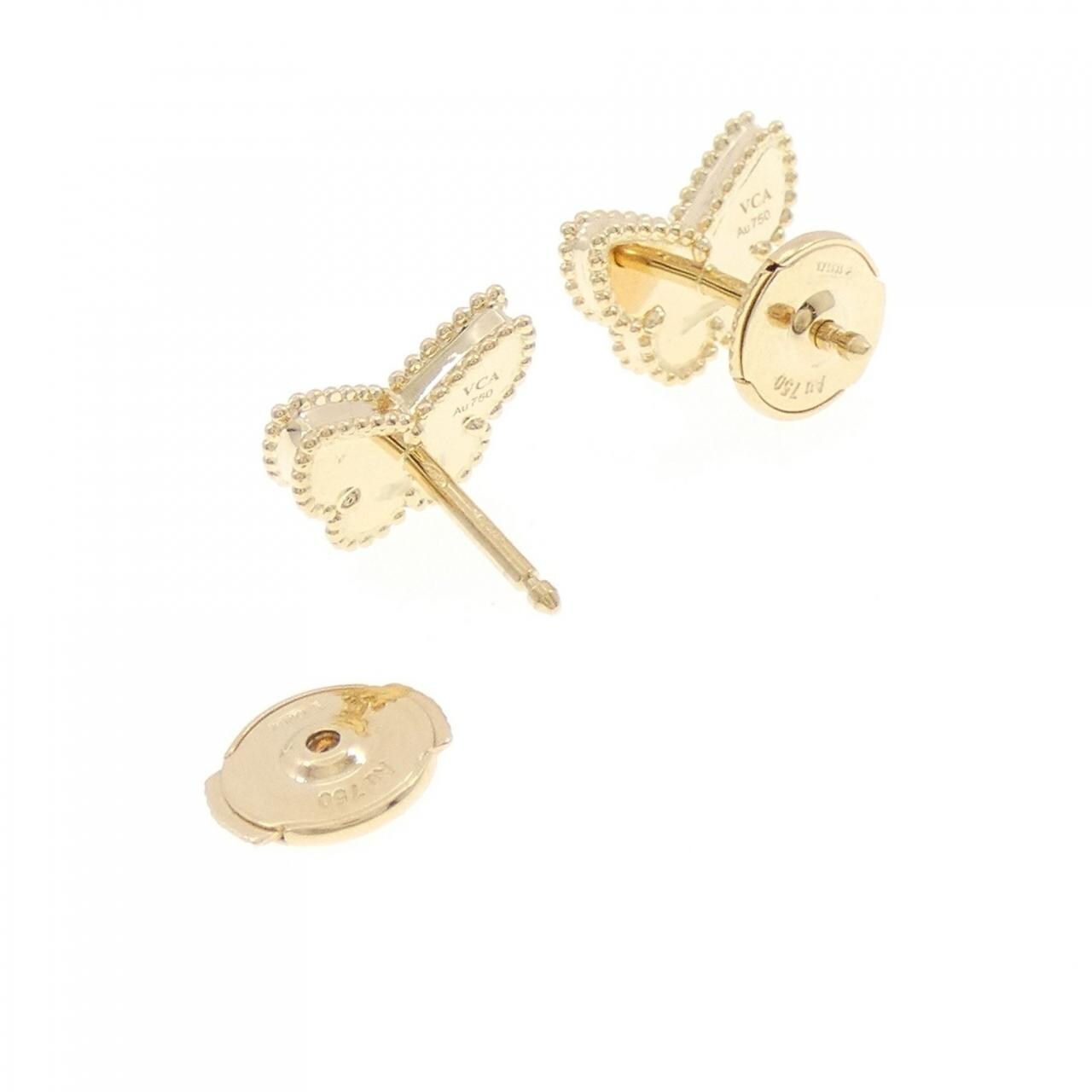 【不朽の名作】VanCleefアルハンブラ パピヨンピアス レア 入手困難レア】一生物Luckyアルハンブラ♡パピヨンピアス (Van