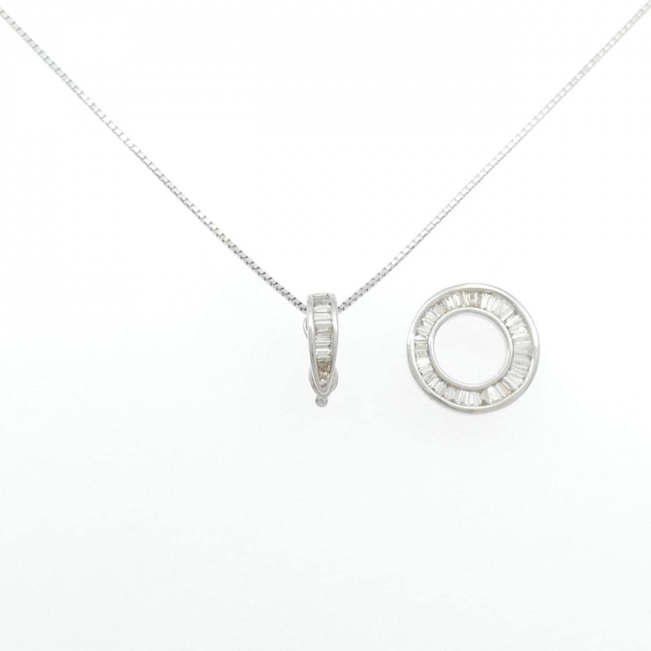 K18WG ダイヤモンド ネックレス 0.32CT