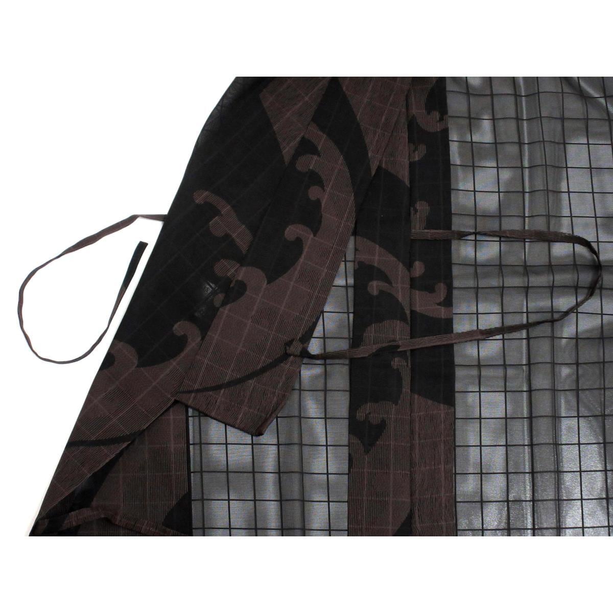 お洒落コート　単衣　紗織　セミロング　裄丈Ｓ寸