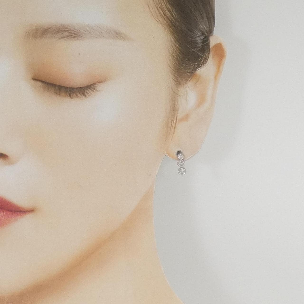 PT900 ダイヤモンド ピアス 0.2CT