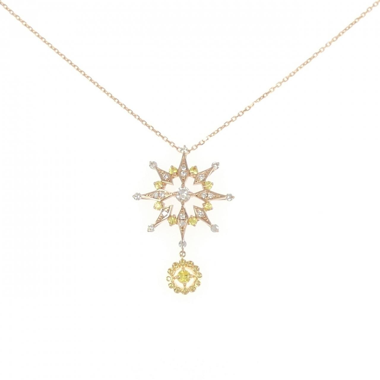 K18PG/K18YG サファイヤ ネックレス 0.50CT
