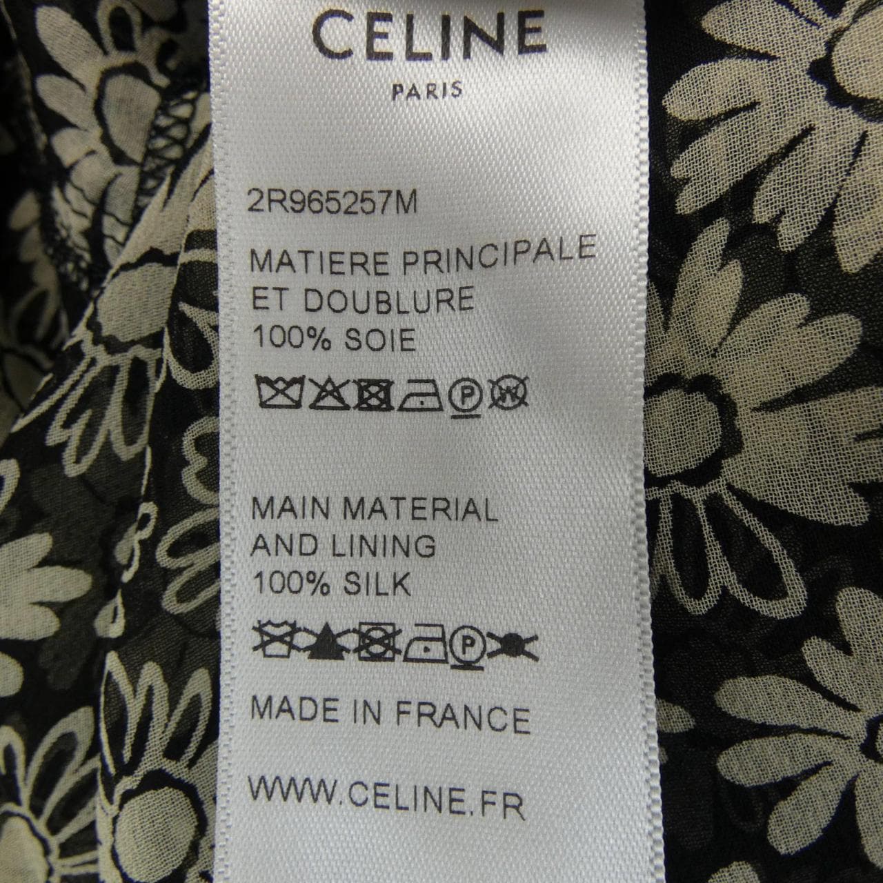 セリーヌ CELINE シルクジョーゼットプラリードレス 2R965257M ワンピース