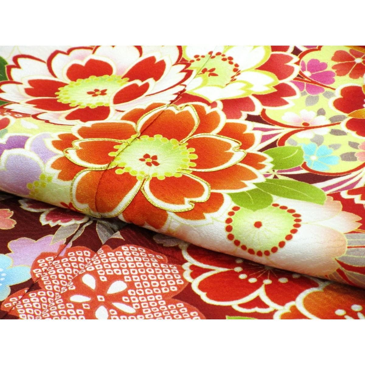 振袖　友禅加工刺繍入り　ボカシ染