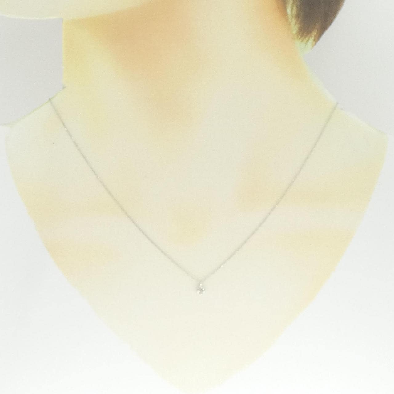 K10WG ダイヤモンド ネックレス 0.05CT