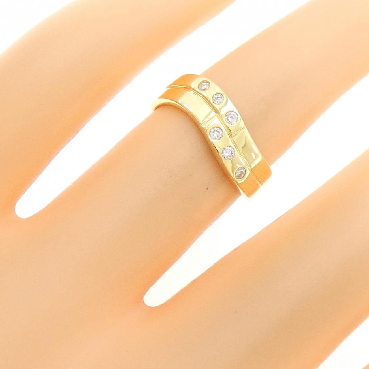K18YG ダイヤモンド リング 0.08CT
