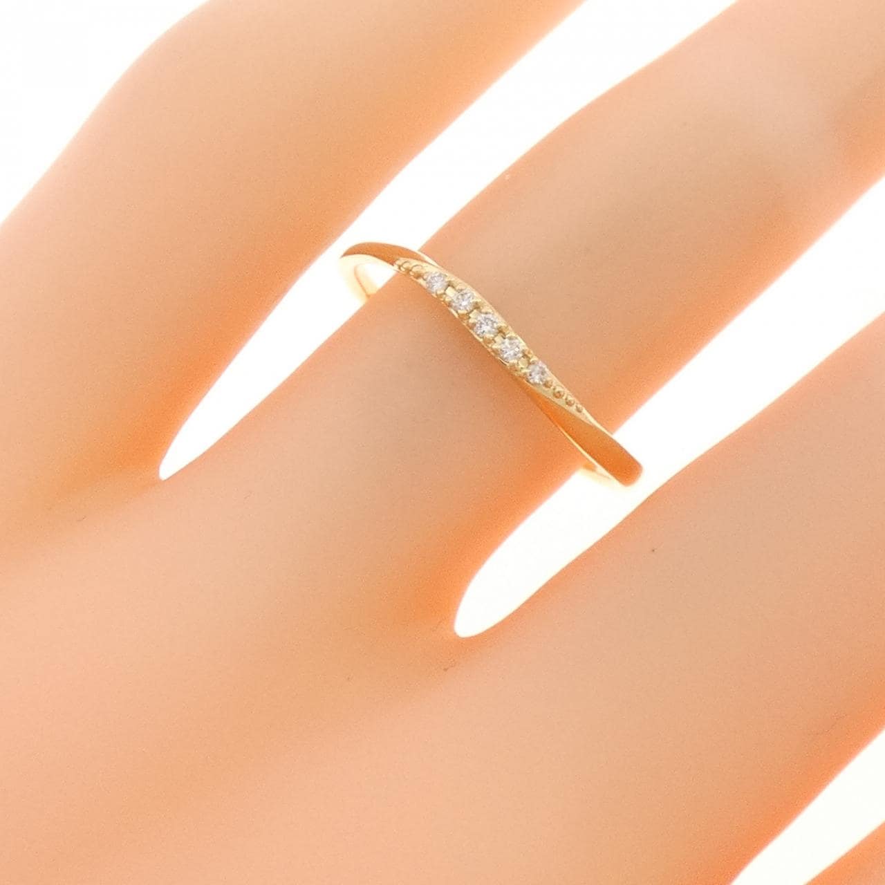 K18YG ダイヤモンド リング 0.03CT