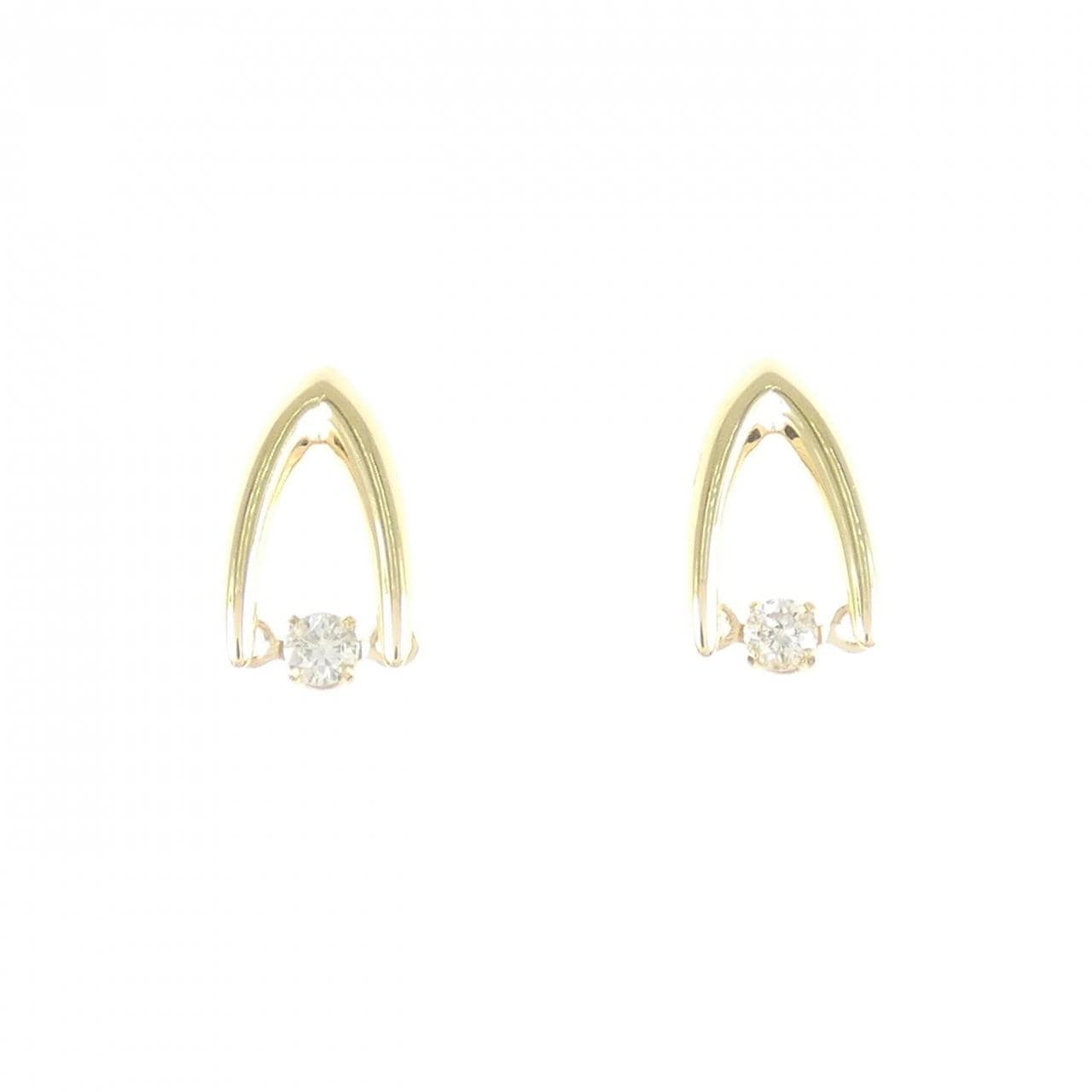 K18YG ダイヤモンド ピアス 0.12CT