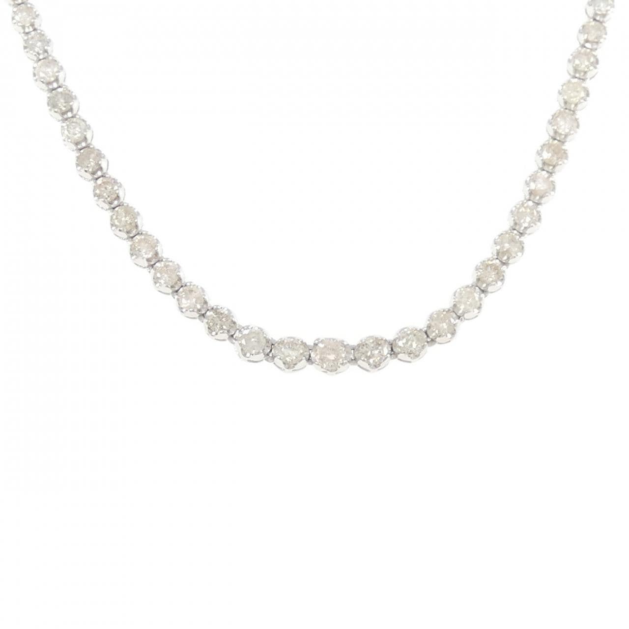 K18WG ダイヤモンド ネックレス 5.00CT