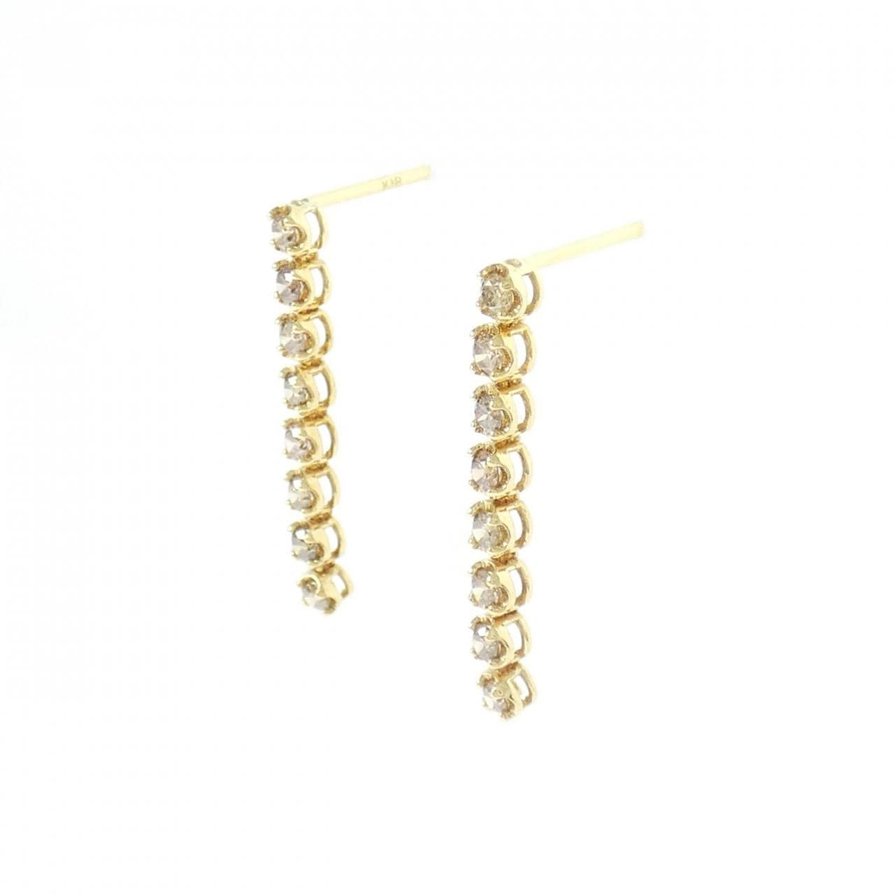 K18YG ダイヤモンド ピアス 0.50CT