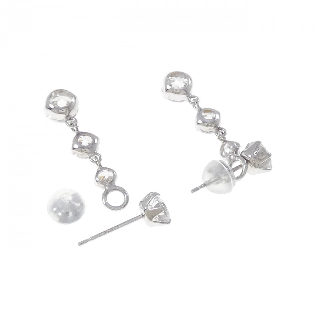 K14WG 2WAY キュービック ピアス