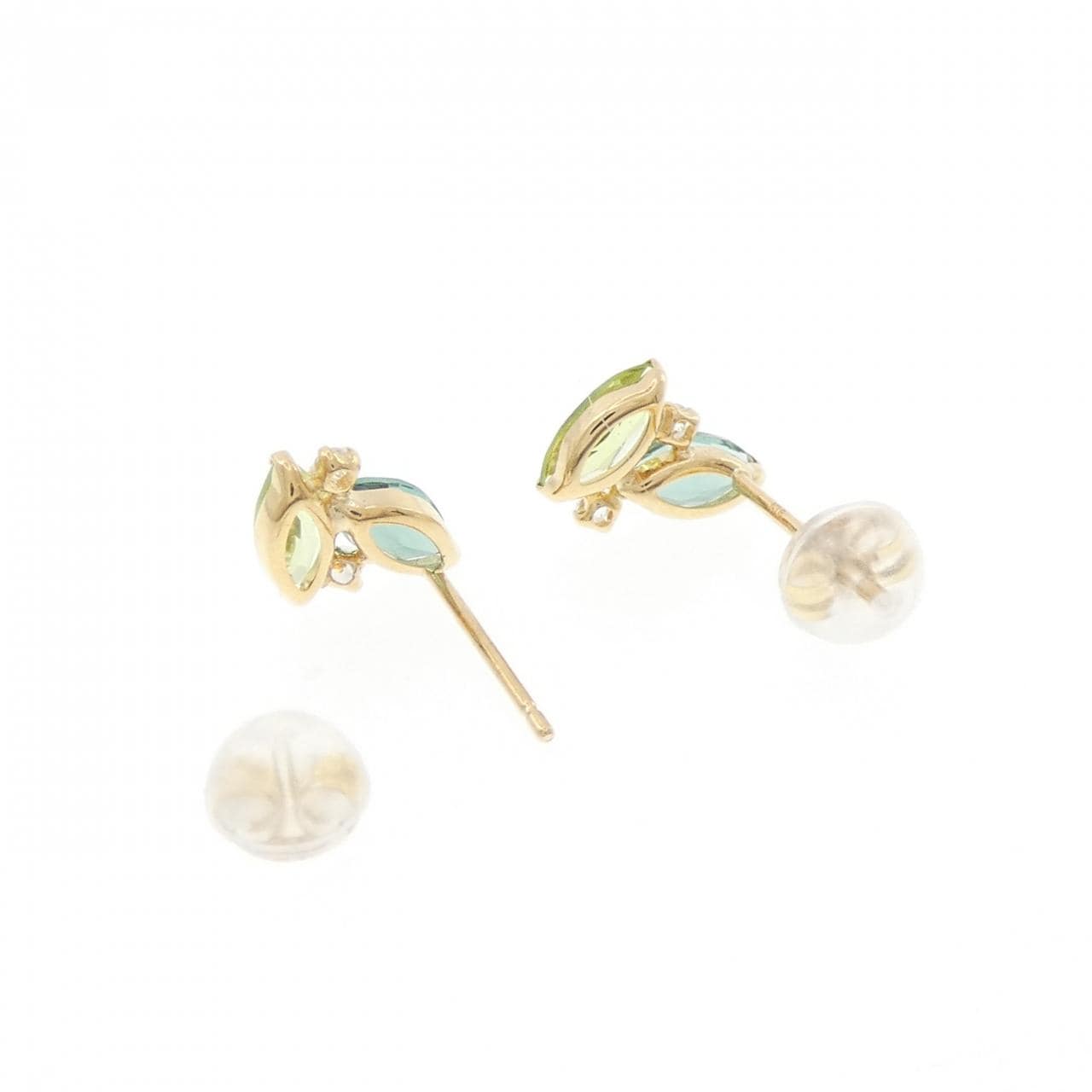 K18YG カラーストーン ピアス