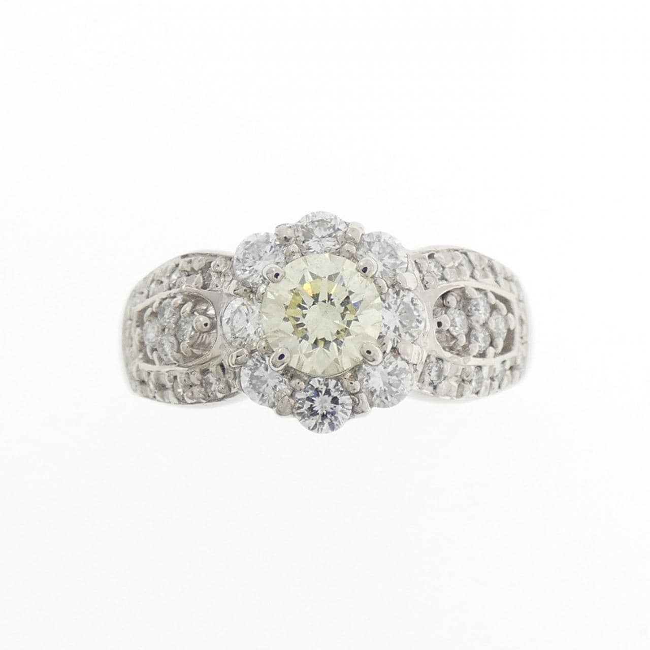PT900 フラワー ダイヤモンド リング 0.453CT