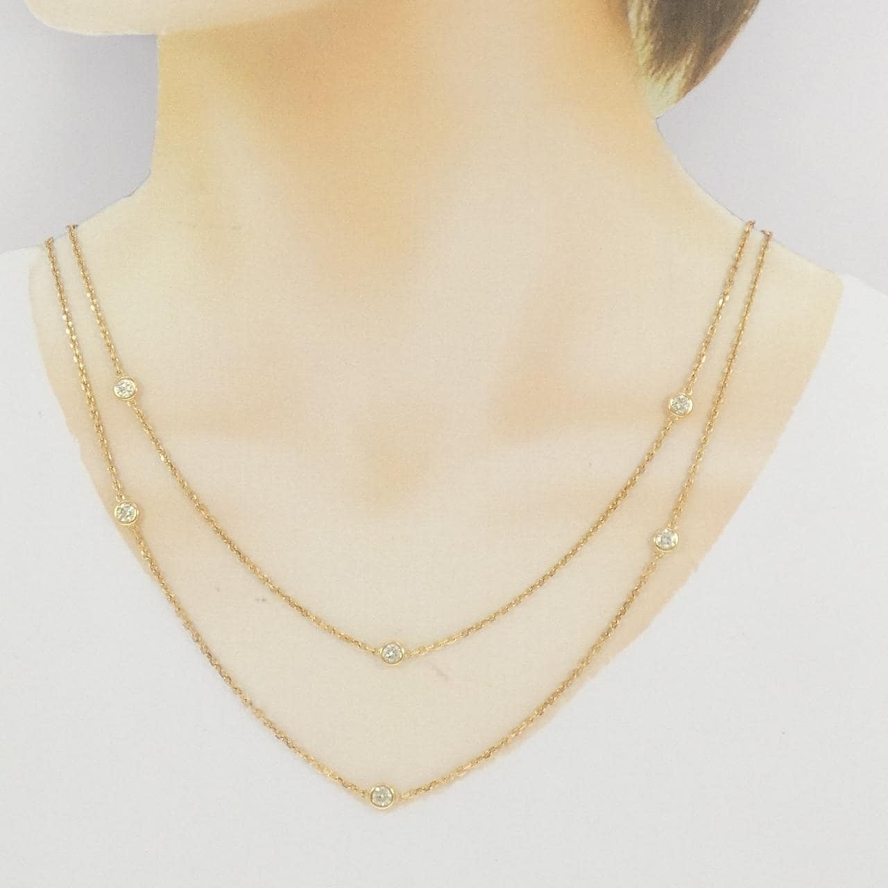 K18YG ダイヤモンド ネックレス 2.03CT