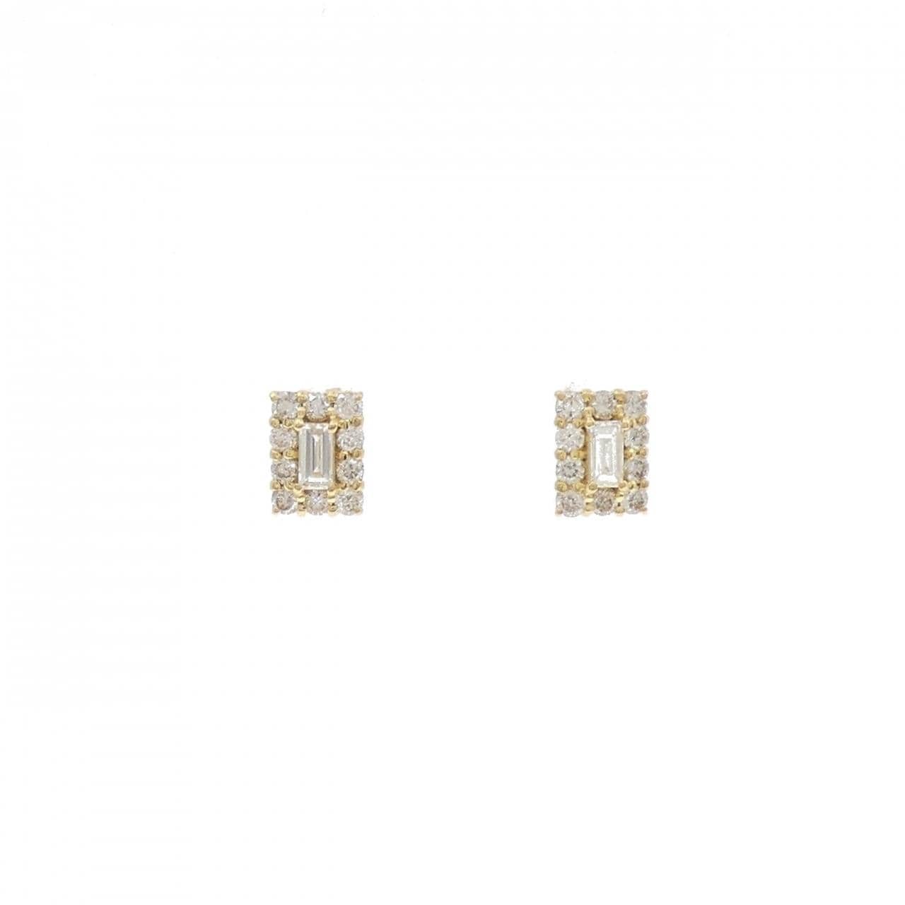 K18YG钻石耳环0.40CT