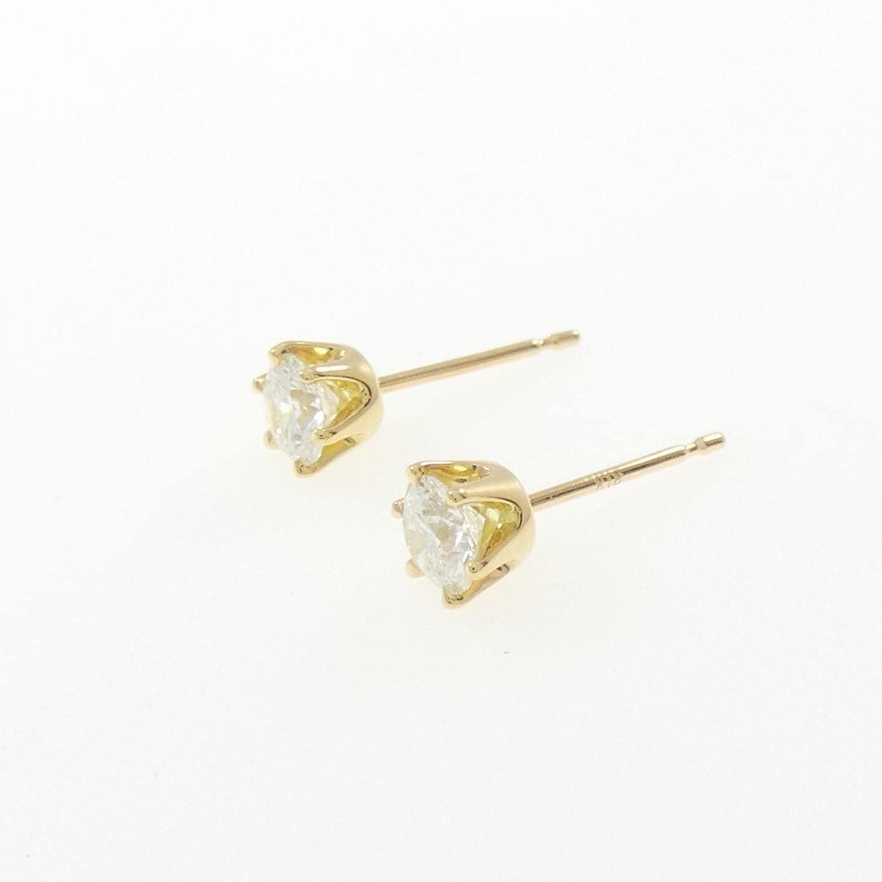 K18YG ダイヤモンド ピアス 0.262CT 0.268CT F-G SI1 EXT