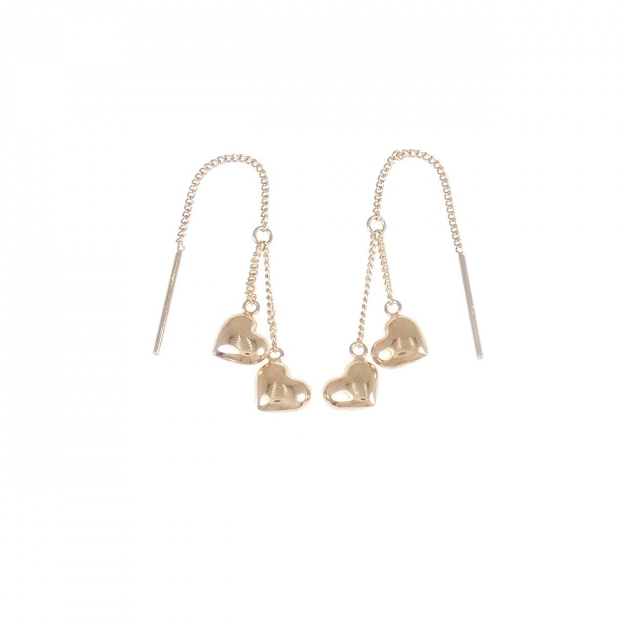 K10PG ハート ピアス