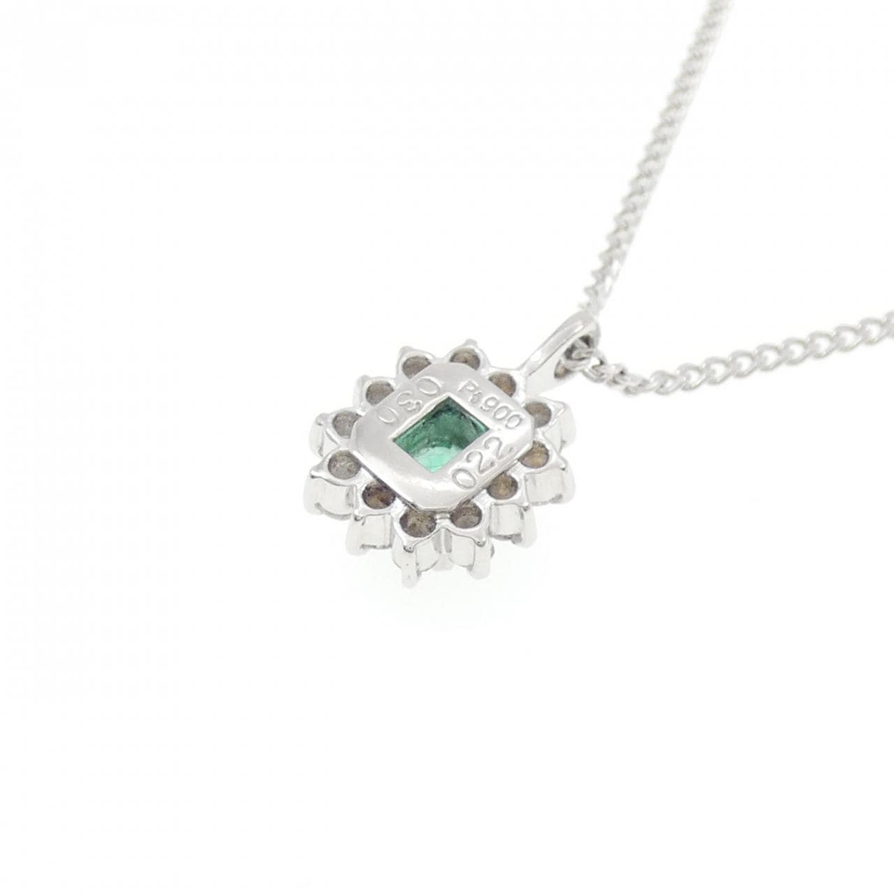 PT900/PT850 エメラルド ネックレス 0.30CT