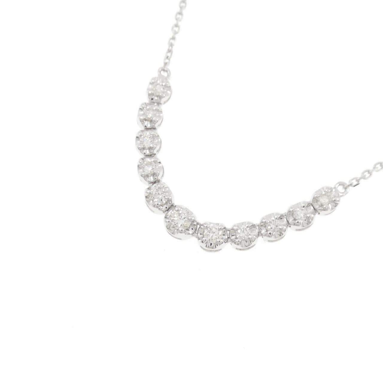 K18WG ダイヤモンド ネックレス 0.20CT