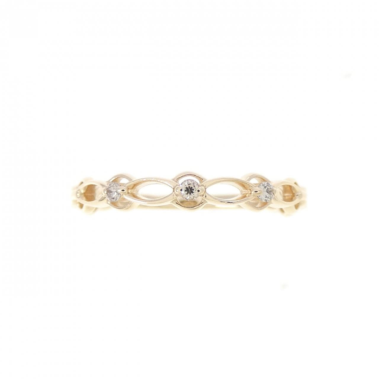アガット ダイヤモンド ピンキーリング 0.02CT