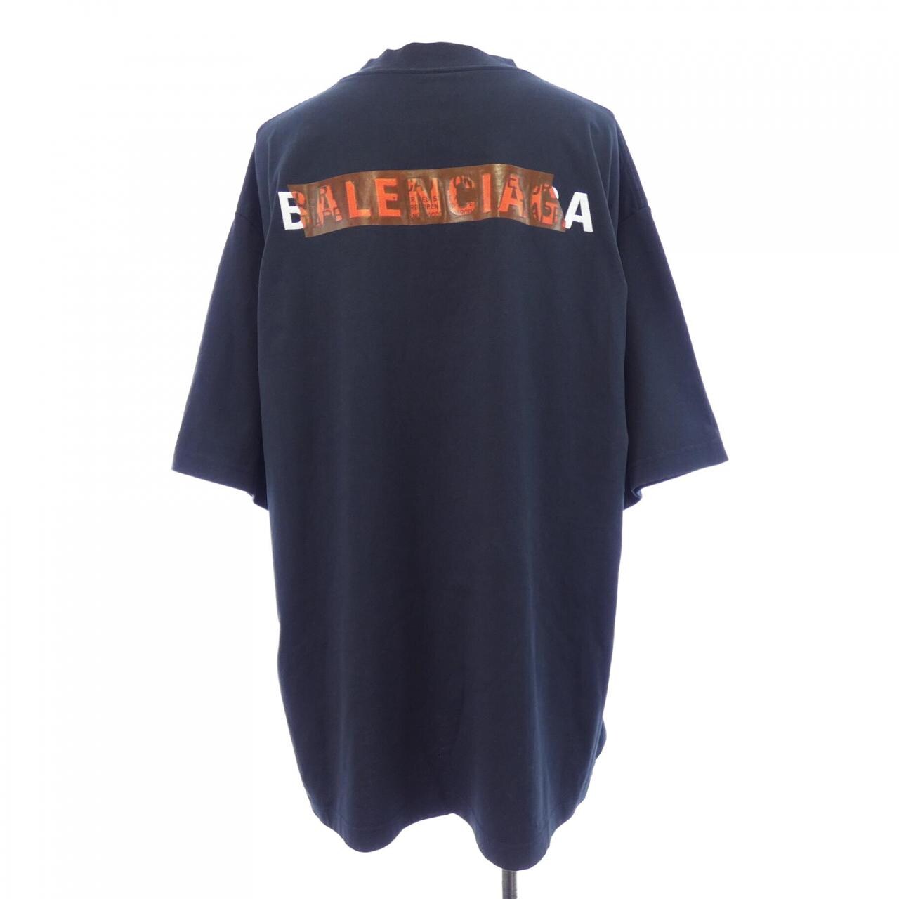 バレンシアガ BALENCIAGA TAPED BALENCIAGA BACK 764235 TSVG2 UNISEX Tシャツ