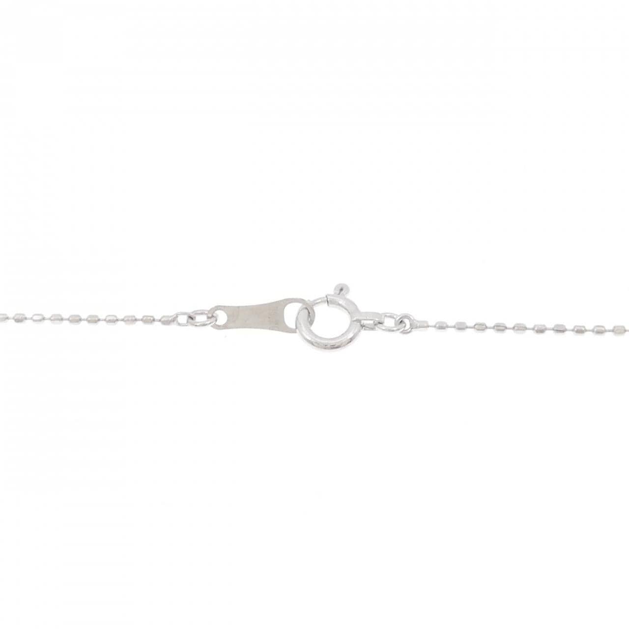 K18WG クロス ダイヤモンド ネックレス 0.14CT