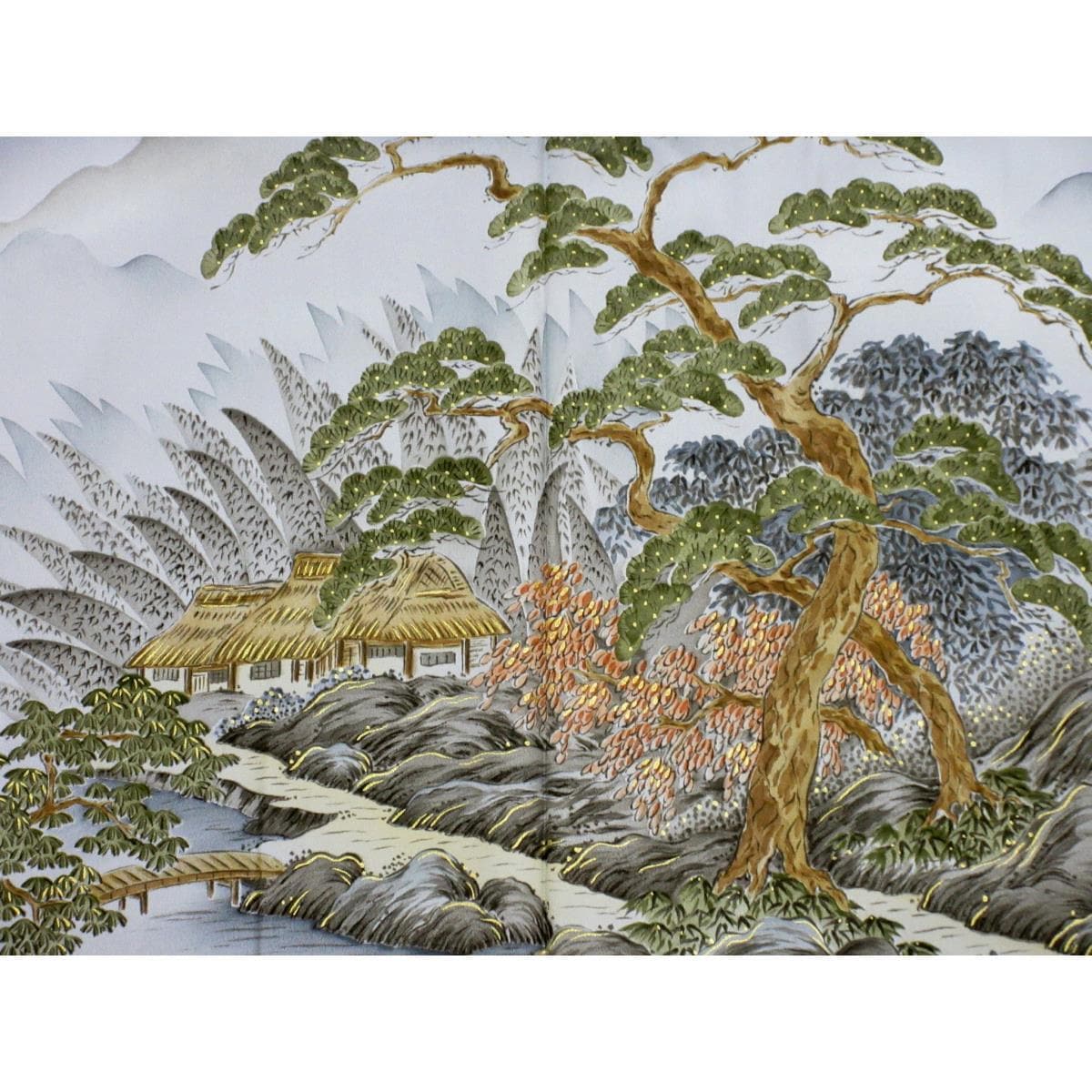 [Unused items] Men's 100-Yama Kimono and Haori Set with Certificate [Authentic Amami Ooshima Tsumugi]