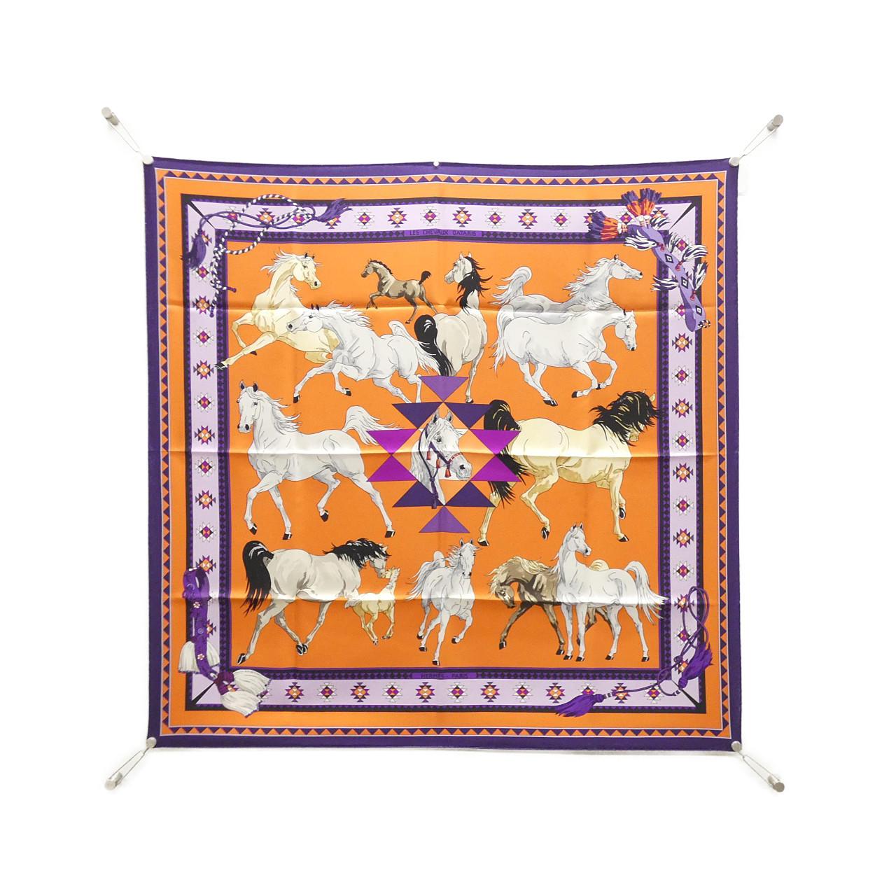 HERMES LES CHEVAUX QATARIS Carré 002457S Scarf